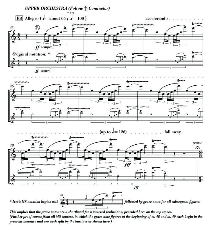 Music Example: Comedy - Flute Triplets - Alternative Notation