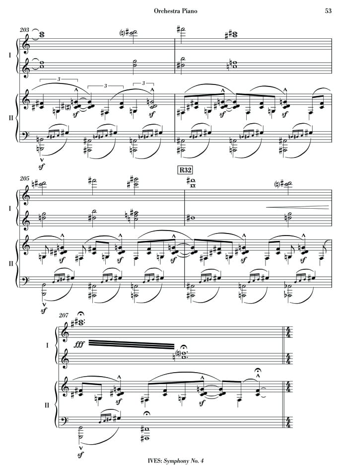 Music Example: Orchestra Piano - Movement II - p. 53 - Alt. Version 1